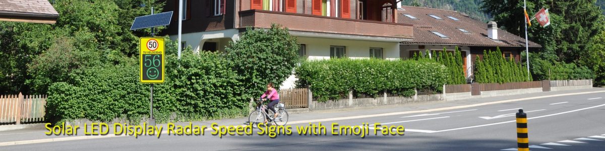 Solar LED Display Radar Speed Signs with Emoji Face